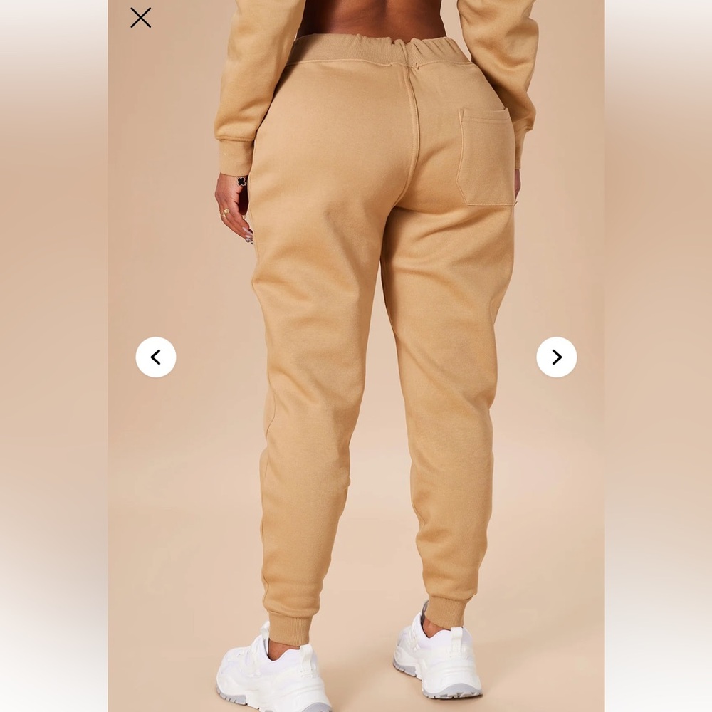 Women's Tan Jogger Pants - Picture 5 of 8